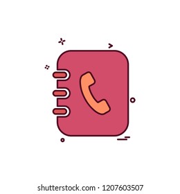 Contact list icon design vector