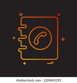 Contact list icon design vector