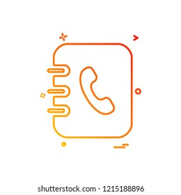 contact list icon design vector