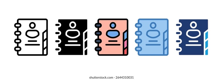 Elemento De Ícone Da Lista De Contatos Para Design