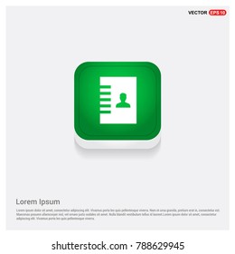 Contact List Icon Green Web Button