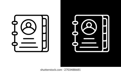 Contact List With Icon Set Design