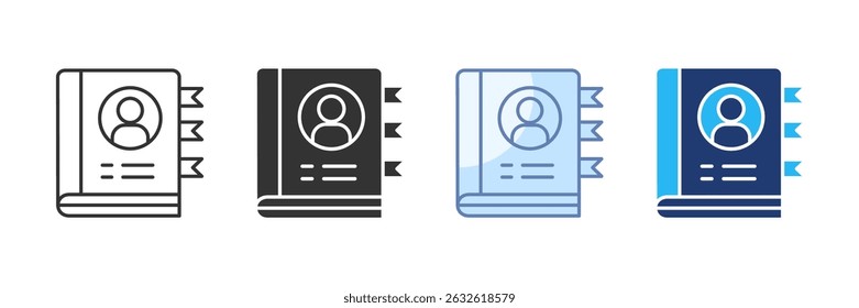 Conjunto de Ícones de Lista de Contatos - Coleção de Vários Estilos