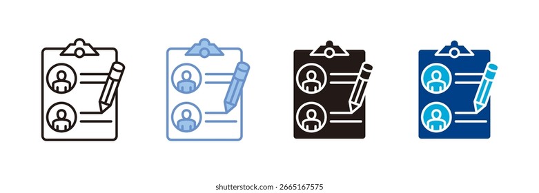 Contact List Icon Set Multiple Style Collection