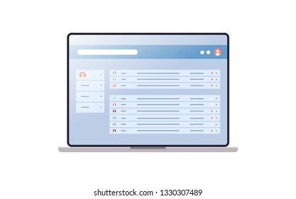 Contact List People Social Network Concept Stock Vector (Royalty Free ...