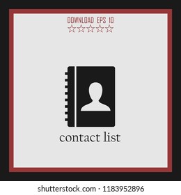 contact list vector icon