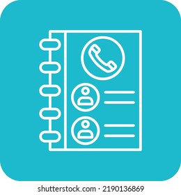 Contact List Vector Icon. Can Be Used For Printing, Mobile And Web Applications.