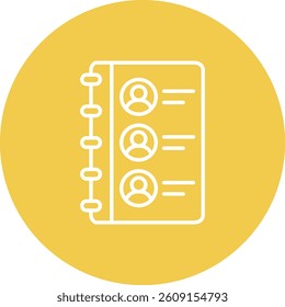 Contact List vector icon. Can be used for printing, mobile and web applications.