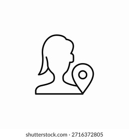 contact location icon sign vector