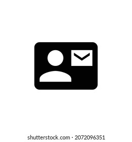 contact mail Icon. Flat style design isolated on white background. Vector illustration