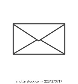 Contact mail linear simple icon 2