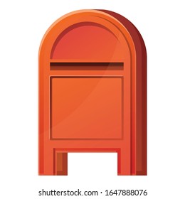 Contact mailbox icon. Cartoon of contact mailbox vector icon for web design isolated on white background