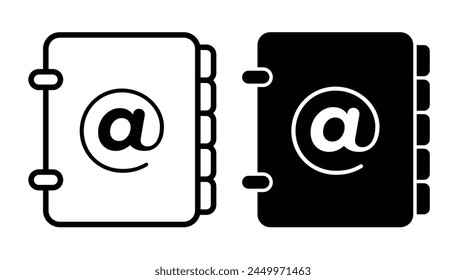 Contact Management and Email Directory Icon Set for Efficient Digital Communication