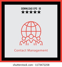 Contact Management  line icon