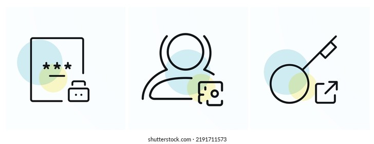 Contact Manager , Two-Factor Authentication and Manage External Authentications icons vector design