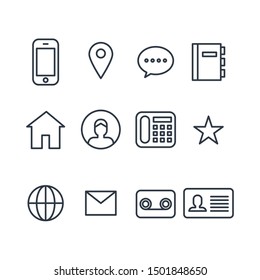 Contact Me Icon Set, Web Element Design