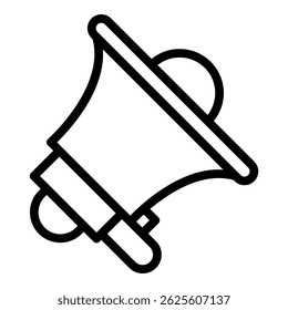 Contact megaphone icon. Outline contact megaphone vector icon for web design isolated on white background