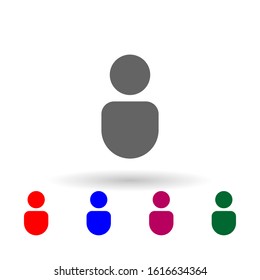 Contact multi color icon. Simple glyph, flat vector of web icons for ui and ux, website or mobile application