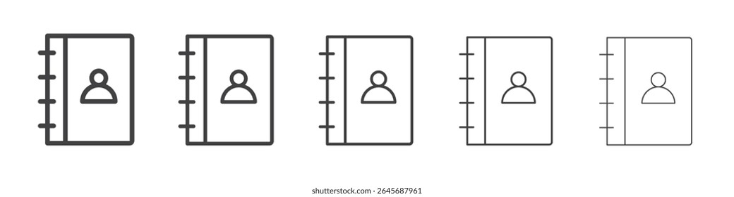 Contact note icon simple illustration logo art