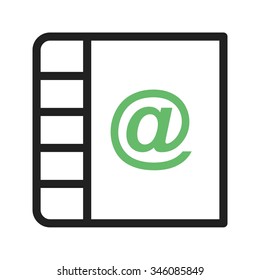 Contact, online, internet icon vector image. Can also be used for IT and communication. Suitable for web apps, mobile apps and print media.