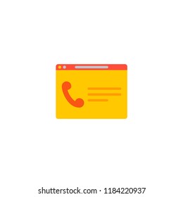 Contact page icon flat element. Vector illustration of contact page icon flat isolated on clean background for your web mobile app logo design.