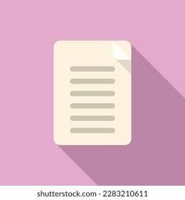 Contact paper icon flat vector. Button interface. Address design