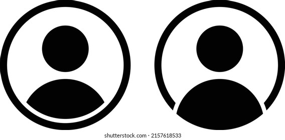 Contact Person Black Icon Set