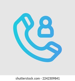 Contact person icon in gradient style, use for website mobile app presentation