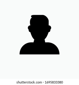 Contact Person Icon. Man Silhouette Symbol. Biography Movie Genre Logo. Entertainment Label Sign - Vector.
