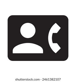 Contact phone icon vector design in eps 10