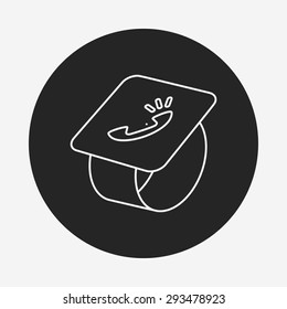 contact phone line icon