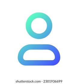 Contact pixel perfect gradient linear ui icon. Address book. Profile page. User name and phone number. Line color user interface symbol. Modern style pictogram. Vector isolated outline illustration