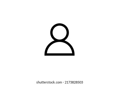 plantilla de diseño vectorial de icono de línea de contacto o perfil 