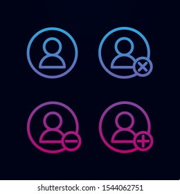 Contact, remove, plus, delete sign nolan icon. Simple thin line, outline vector of web icons for ui and ux, website or mobile application