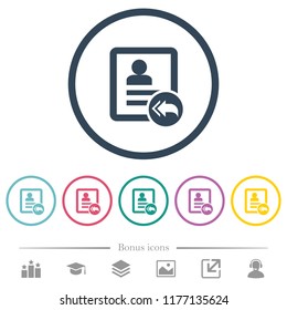 Contact reply to all flat color icons in round outlines. 6 bonus icons included.
