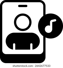 Contact Ringtone Semi Solid Icon Design
