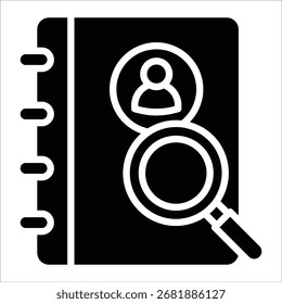 Elemento De Ícone De Pesquisa De Contato Para Design
