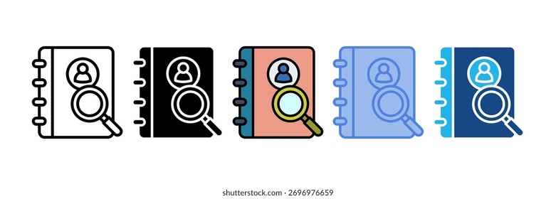 Elemento De Ícone De Pesquisa De Contato Para Design