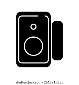 Contact sensor flat icon. Vector isolated element. Editable stroke.