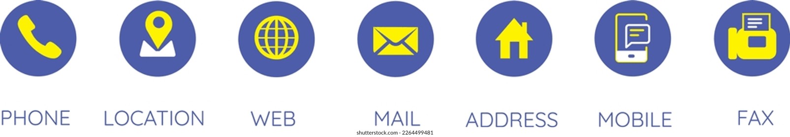 Contact shadow. Set of communication icons set modern button. Vector