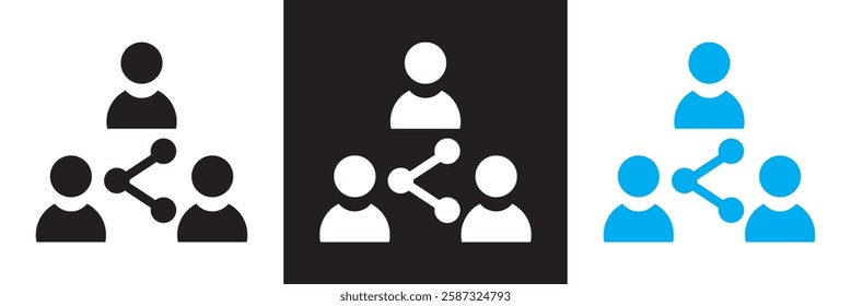Contact share with user vector  icon.  isolated on white and black background. Vector illustration. EPS 10