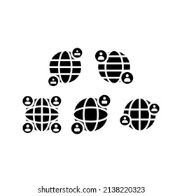 Contact Sharing Icon Set Vector Symbol Design Illustration