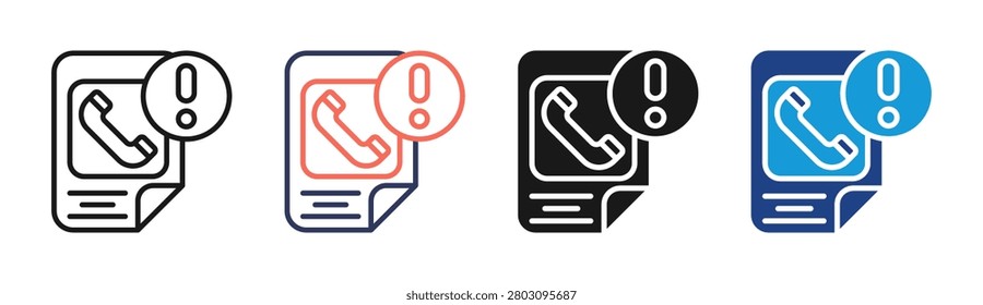 Contact Support icon set multiple style collection