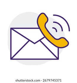 Contact Support Message Call Service Vector Icon with Editable Stroke