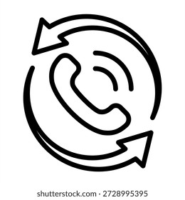 Contact Sync Icon - Black Outline Icons Style For Accounting and Business