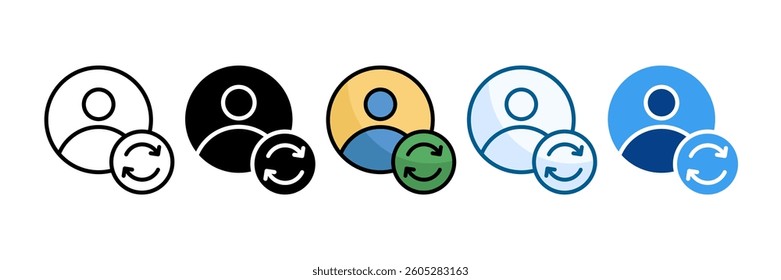 Contact Sync Icon Set Multiple Style Collection
