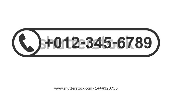 Contact telephone number isolated\
vector template, Hotline / Customer service / Call\
center