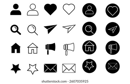 Contact thin line icons set. Basic contact icon collection. Phone, website, message, chat symbol. Vector	