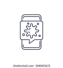 Contact Tracing App Line Icon