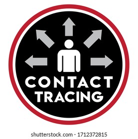 Contact Tracing Icon | Symbol To Promote Health Education | Vector Logo, Virus Tracking Apps & Technology, Social Media Glyph